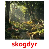 skogdyr cartões com imagens