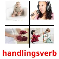 handlingsverb bildkort för barn