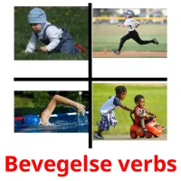 Bevegelse verbs cartões com imagens