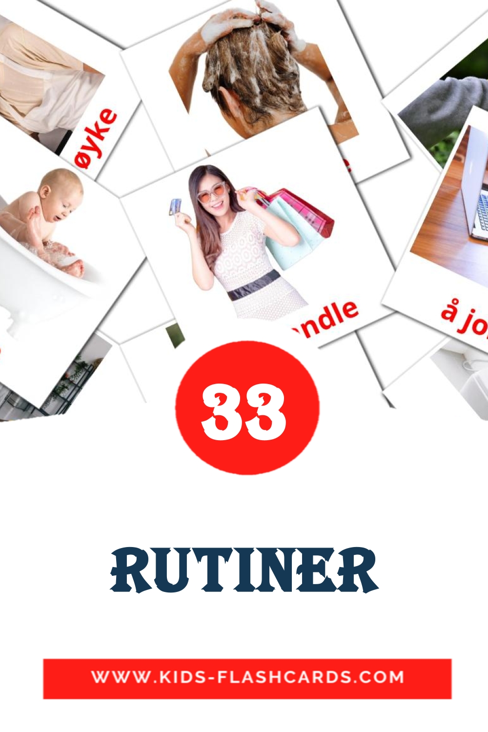 Rutiner на норвежском для Детского Сада (33 карточки)