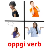 oppgi verb bildekort
