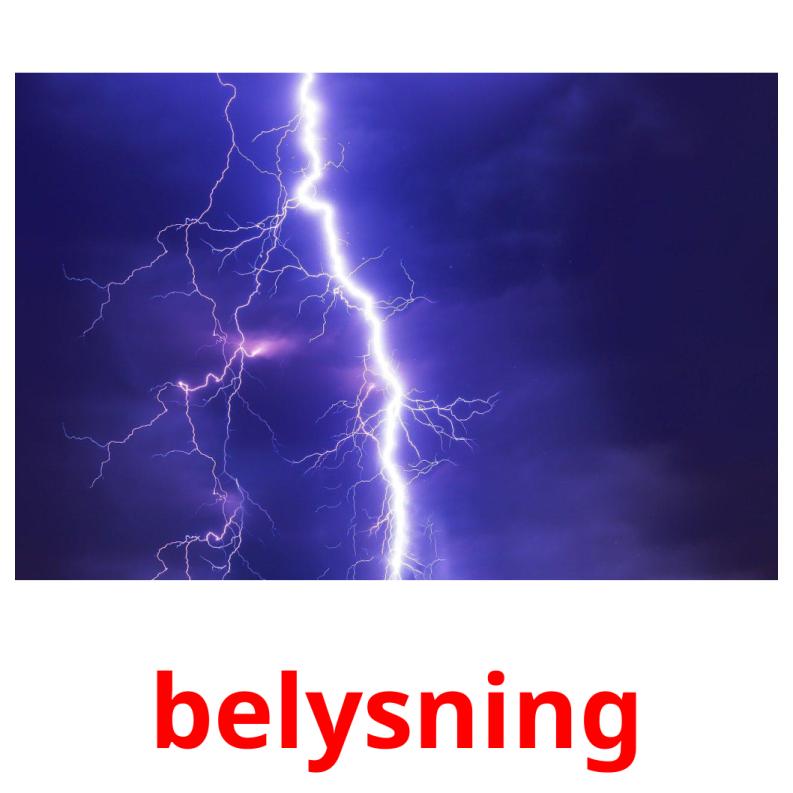 belysning flashcards illustrate