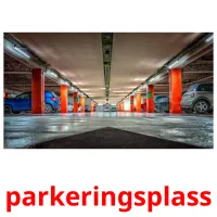 parkeringsplass flashcards illustrate