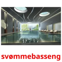 svømmebasseng flashcards illustrate