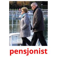 pensjonist flashcards illustrate