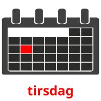 tirsdag picture flashcards