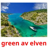 green av elven cartões com imagens