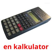 en kalkulator flashcards illustrate