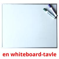en whiteboard-tavle picture flashcards