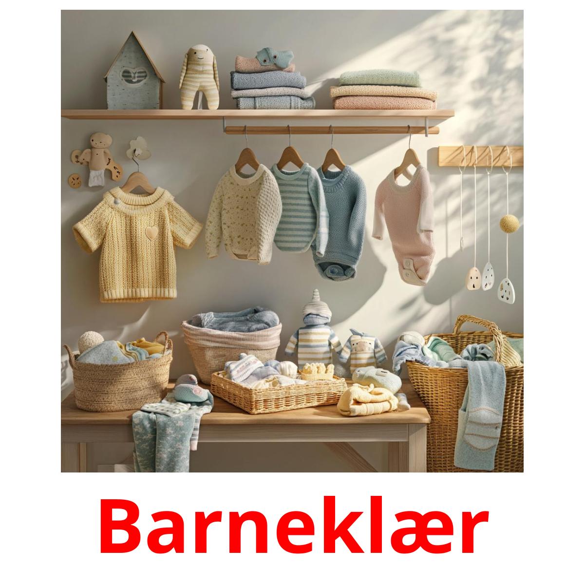 Barneklær Tarjetas didacticas