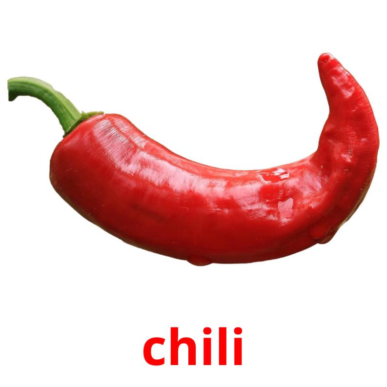 chili picture flashcards