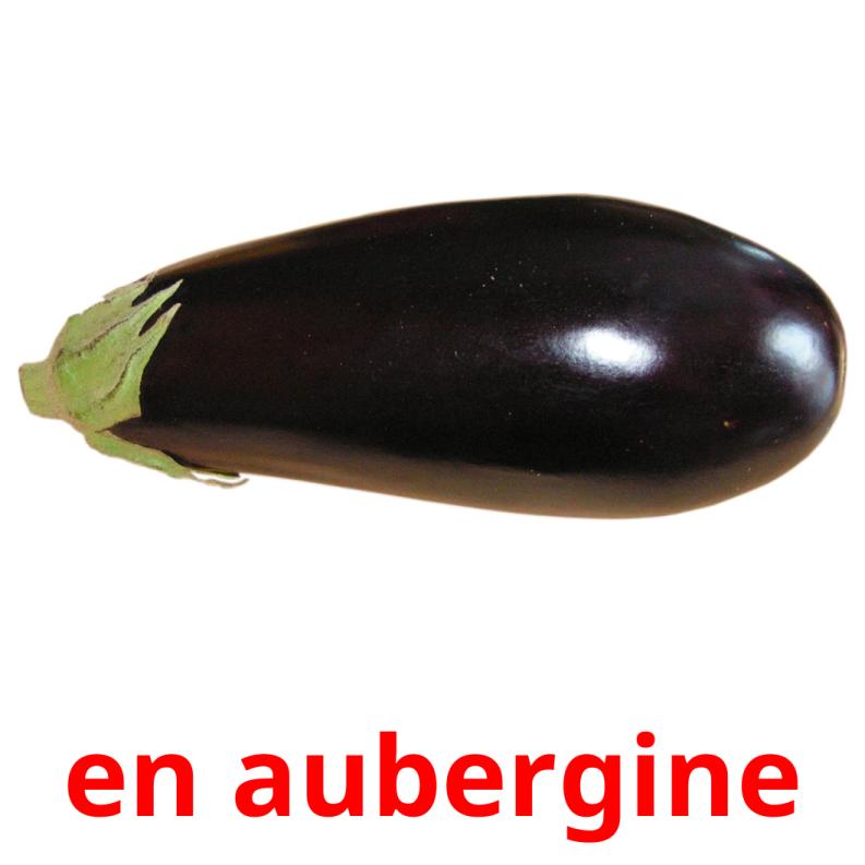 en aubergine picture flashcards