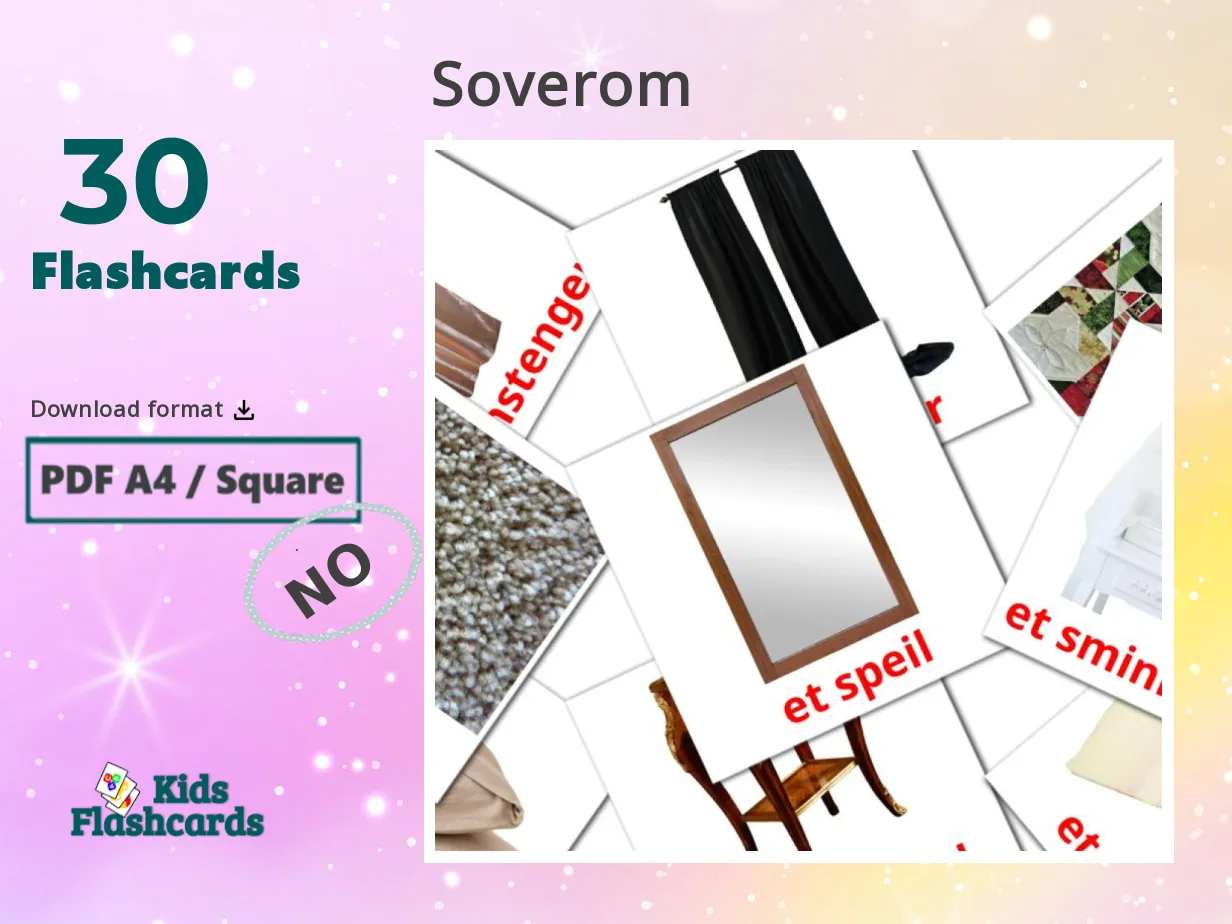 30 FREE Norwegian Bedroom Flashcards | PDF