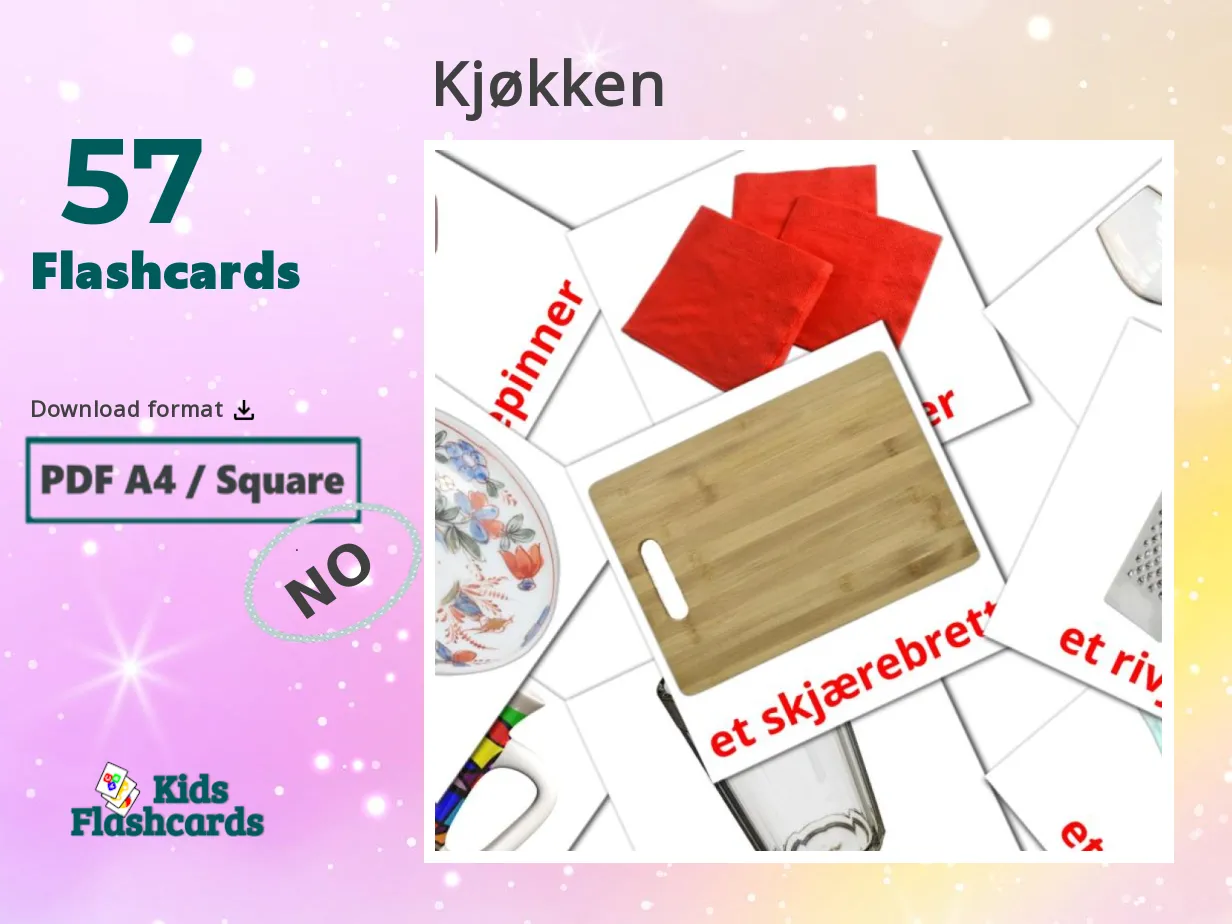 57 FREE Norwegian Kitchen Flashcards | PDF