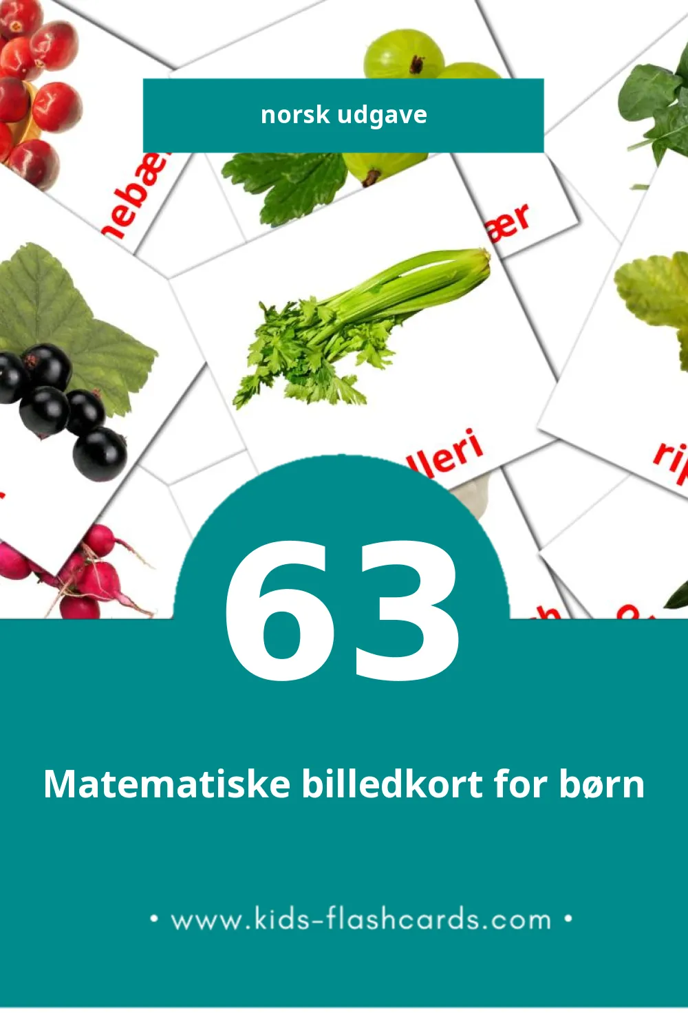 Visuelle billedkort for børn om Mat til småbørn (63 kort på Norsk)