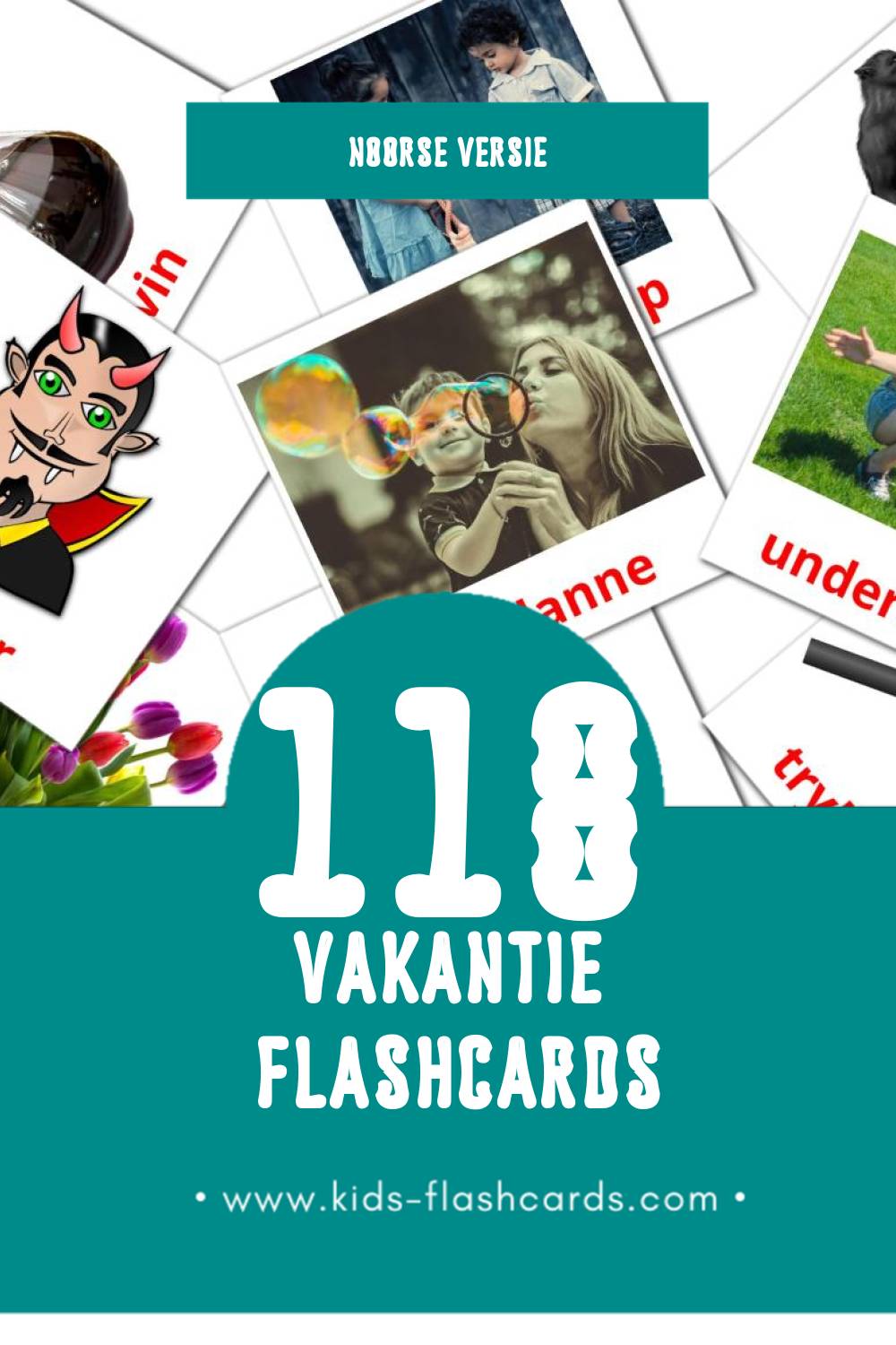 Visuele Helligdager Flashcards voor Kleuters (118 kaarten in het Noors)