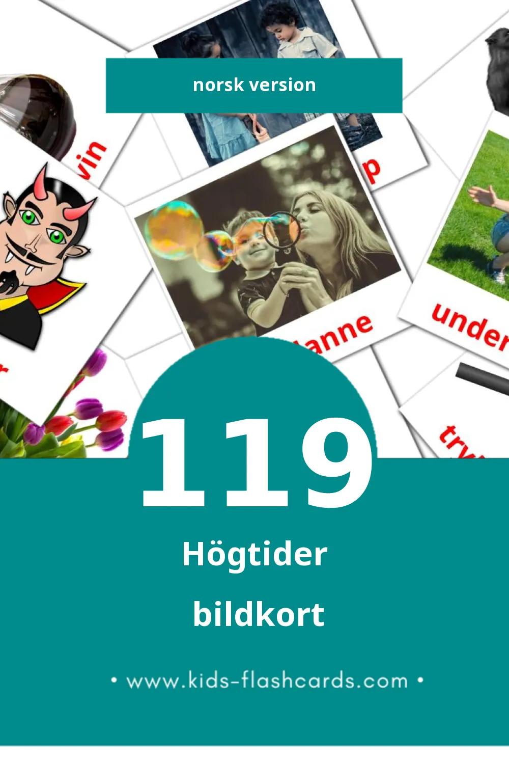 Visuella Helligdager för småbarn (119 bildkort för barn på Norsk)
