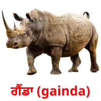ਗੈਂਡਾ (gainda) bildkort för barn
