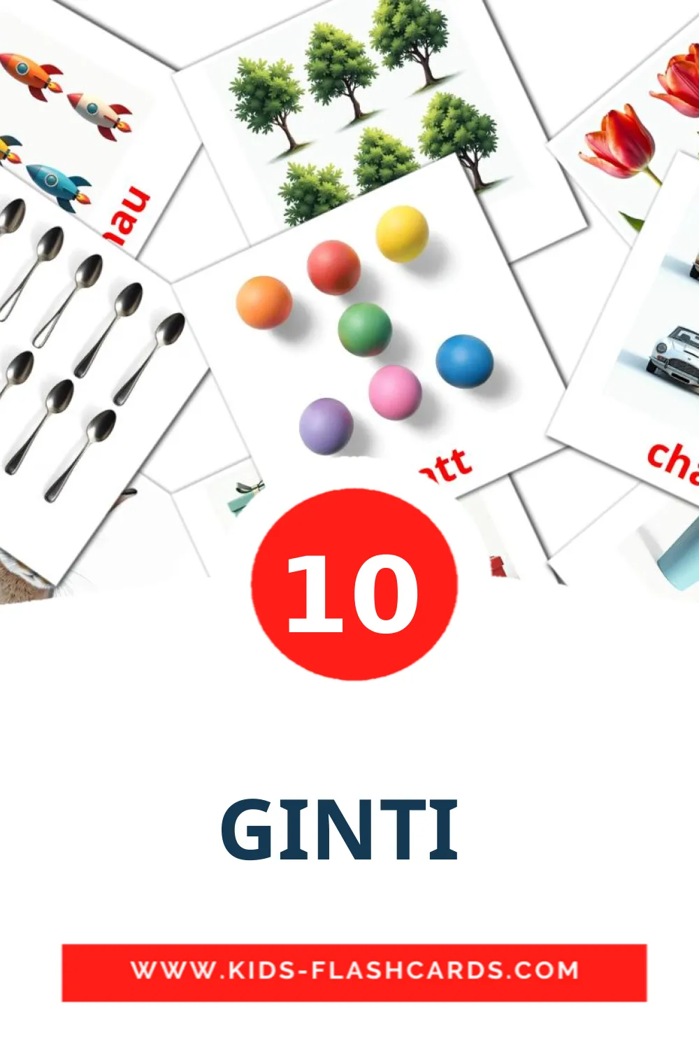 10 GINTI  Picture Cards for Kindergarden in punjabi(Gurmukhi)