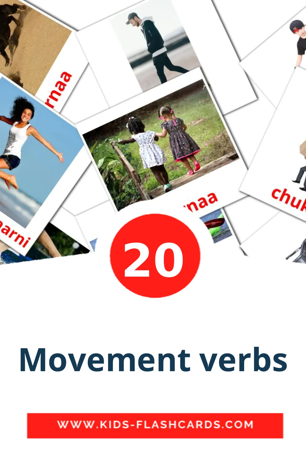 20 Movement verbs lasten kuvakortti päiväkodille punjabiksi(gurmukhi)