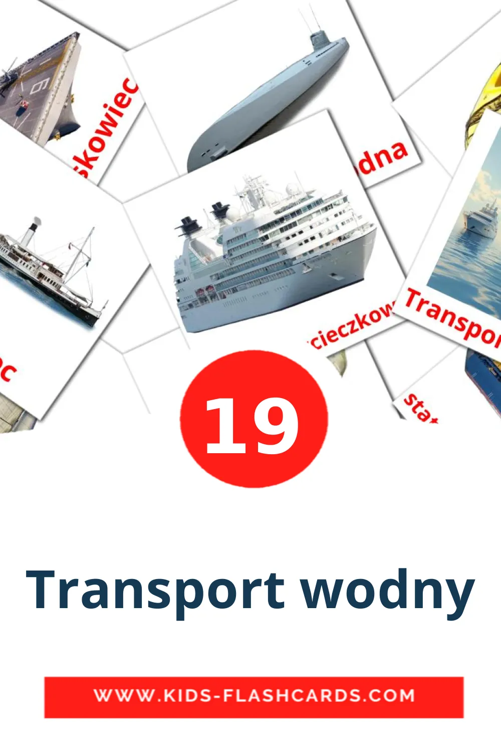 Transport wodny на польском для Детского Сада (19 карточек)