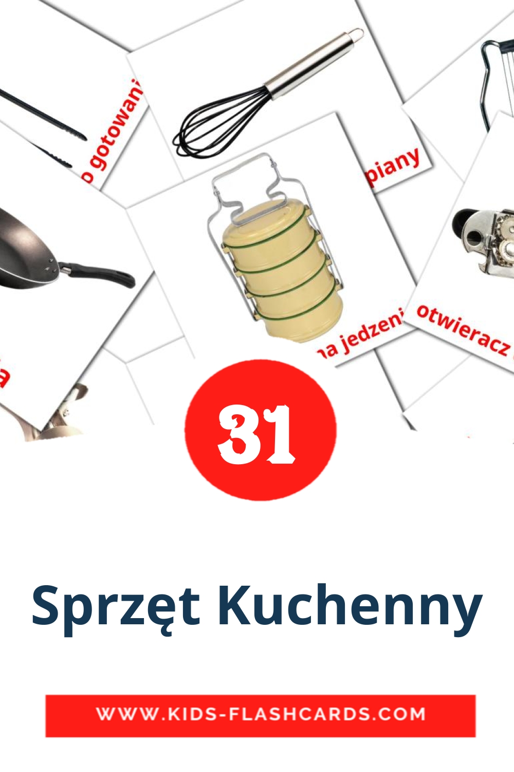 35 Sprzęt Kuchenny Picture Cards for Kindergarden in polish