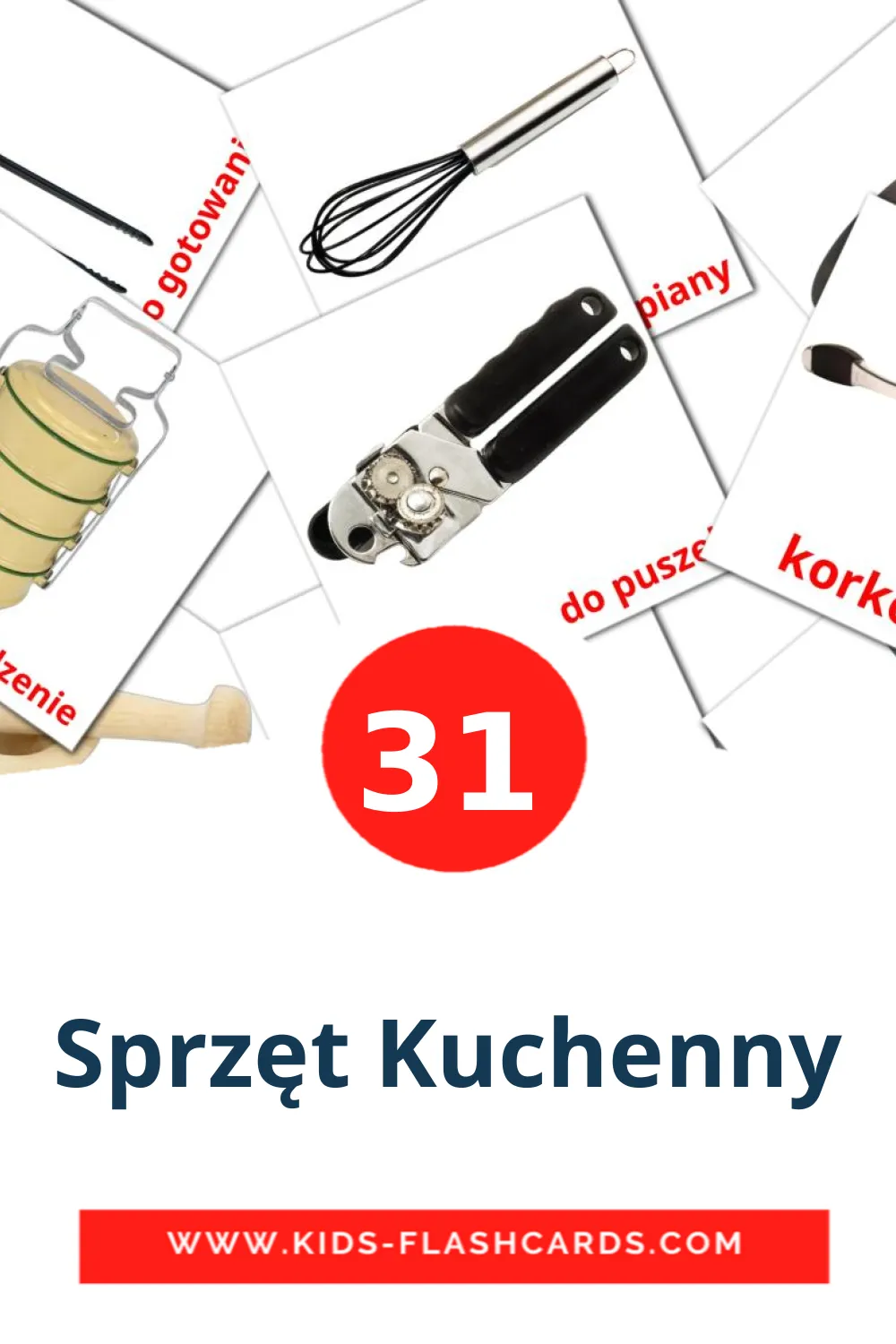 31 Sprzęt Kuchenny Picture Cards for Kindergarden in polish