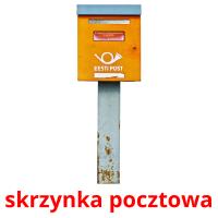 skrzynka pocztowa flashcards illustrate