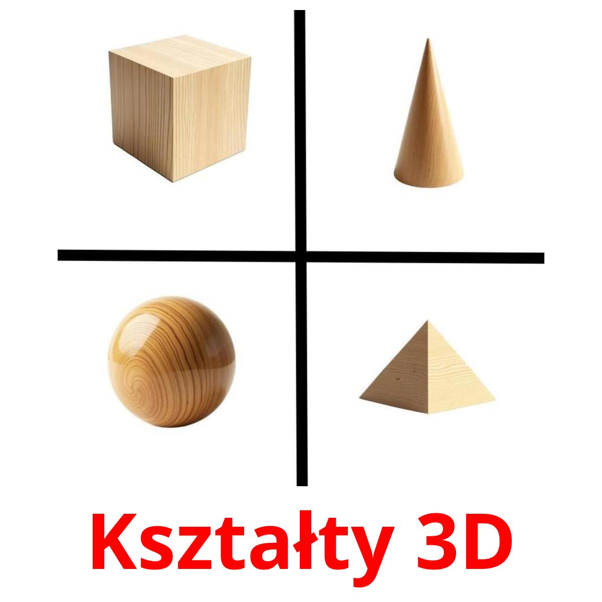 18 Printable 3D Shapes Flashcards in Polish (Free PDF)