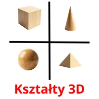 Kształty 3D picture flashcards