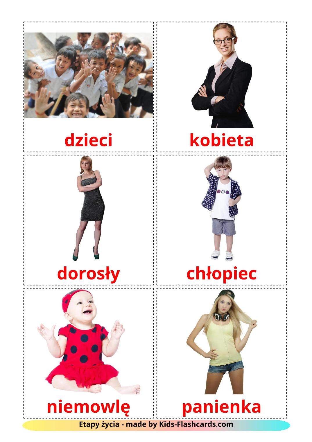 Stages - 12 Free Printable polish Flashcards 