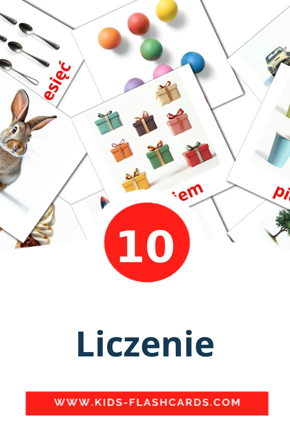 10 Liczenie Picture Cards for Kindergarden in polish