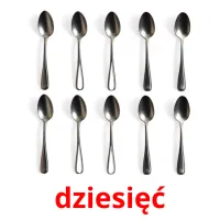 dziesięć picture flashcards