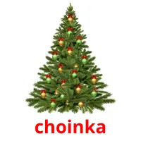 choinka flashcards illustrate