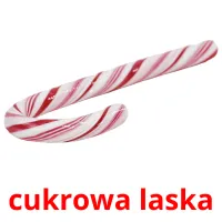 cukrowa laska flashcards illustrate