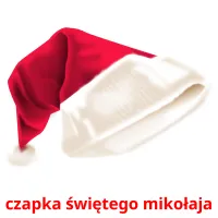 czapka świętego mikołaja flashcards illustrate