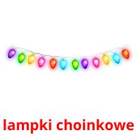 lampki choinkowe flashcards illustrate