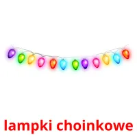 lampki choinkowe flashcards illustrate