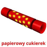 papierowy cukierek flashcards illustrate