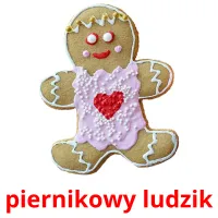 piernikowy ludzik flashcards illustrate