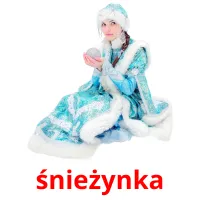 śnieżynka flashcards illustrate