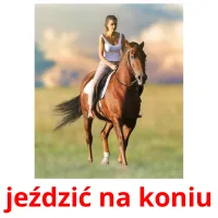 jeździć na koniu picture flashcards