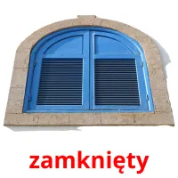 zamknięty picture flashcards