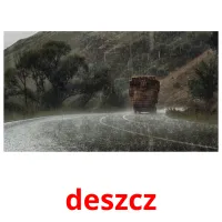 deszcz picture flashcards