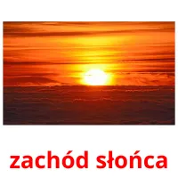 zachód słońca picture flashcards