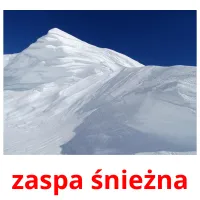 zaspa śnieżna picture flashcards