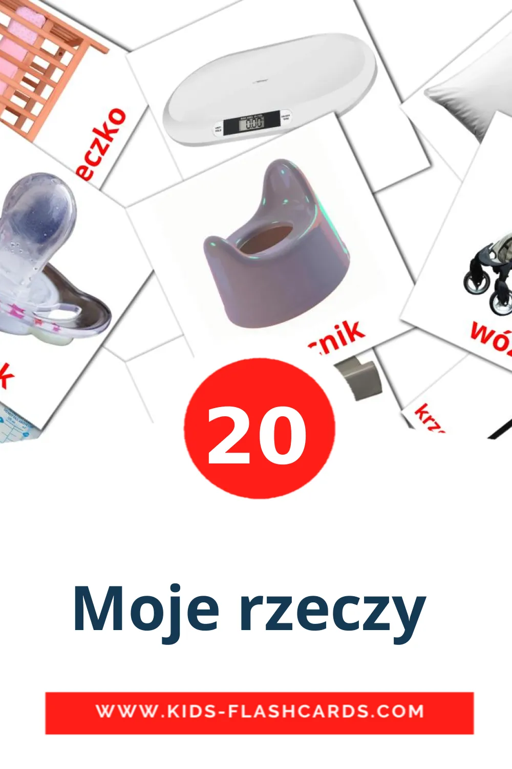 Moje rzeczy  на польском для Детского Сада (20 карточек)