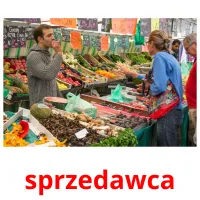 sprzedawca cartões com imagens