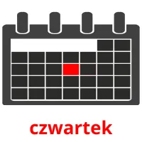 czwartek flashcards illustrate