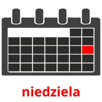 niedziela flashcards illustrate